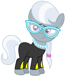 Size: 828x965 | Tagged: safe, artist:digiradiance, silver spoon, g4, female, glasses, necklace, nexus, simple background, solo, the nexus (stable), transparent background, wrestling, wwe