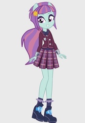 Size: 796x1152 | Tagged: safe, artist:starblast33, sunny flare, equestria girls, g4, my little pony equestria girls: friendship games, adoraflare, clothes, cute, female, looking at you, open mouth, ponied up, pony ears, school uniform, smiling, solo