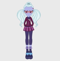 Size: 1048x1078 | Tagged: safe, artist:starblast33, sugarcoat, equestria girls, g4, my little pony equestria girls: friendship games, clothes, cute, female, glasses, looking at you, school uniform, smiling, solo