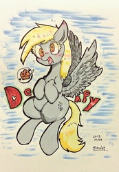 Size: 707x1024 | Tagged: safe, artist:doubt, derpy hooves, pegasus, pony, g4, female, mare, solo