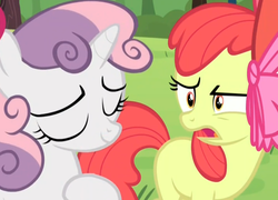 Size: 1071x773 | Tagged: safe, screencap, apple bloom, sweetie belle, brotherhooves social, g4