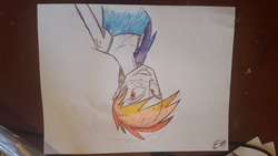 Size: 3264x1836 | Tagged: safe, artist:newsketches, rainbow dash, human, g4, humanized, inktober