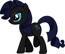 Size: 2849x2380 | Tagged: safe, edit, rarity, g4, black rock shooter, high res, ponified, recolor, simple background, transparent background, vector