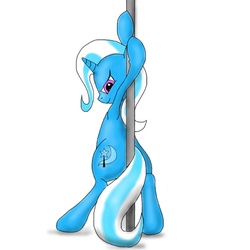 Size: 639x640 | Tagged: safe, artist:slackrpony, trixie, pony, unicorn, g4, female, mare, pixiv, solo, stripper pole