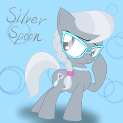 Size: 1600x1600 | Tagged: safe, artist:geraritydevillefort, silver spoon, g4, female, glasses, solo