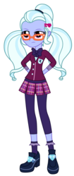 Size: 3404x8100 | Tagged: safe, artist:mixiepie, sugarcoat, equestria girls, g4, my little pony equestria girls: friendship games, absurd resolution, bowtie, clothes, crystal prep academy, crystal prep shadowbolts, female, glasses, paint tool sai, school uniform, simple background, skirt, solo, transparent background, vector