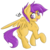 Size: 1500x1500 | Tagged: safe, artist:billysan727, scootaloo, pegasus, pony, g4, butt, female, open mouth, plot, raised hoof, solo