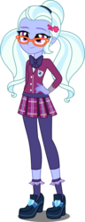 Size: 2036x5316 | Tagged: safe, artist:xebck, sugarcoat, equestria girls, g4, my little pony equestria girls: friendship games, bowtie, clothes, crystal prep academy, crystal prep academy uniform, crystal prep shadowbolts, female, glasses, high res, pigtails, pleated skirt, school uniform, simple background, skirt, solo, sugarcute, transparent background, vector
