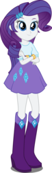 Size: 1620x5316 | Tagged: safe, artist:xebck, rarity, equestria girls, g4, my little pony equestria girls: friendship games, belt, boots, canterlot high, clothes, crossed arms, cute, female, high heel boots, high res, shirt, shoes, simple background, skirt, smiling, solo, transparent background, vector, wondercolts, wristband