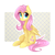 Size: 1024x1024 | Tagged: safe, artist:ten-dril, fluttershy, pegasus, pony, abstract background, cute, ear fluff, female, mare, shyabetes, sitting, solo
