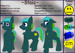 Size: 3035x2149 | Tagged: safe, artist:kassc, oc, oc only, oc:stoic, earth pony, pony, butt, glasses, high res, male, plot, reference sheet, solo, stallion, unamused