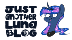Size: 1280x714 | Tagged: safe, artist:underpable, princess luna, just another luna blog, g4, female, solo, tongue out