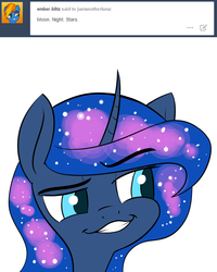 Size: 1000x1250 | Tagged: safe, artist:underpable, princess luna, just another luna blog, g4, faic, female, smugdash, solo