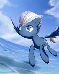 Size: 1600x2000 | Tagged: safe, artist:scynexx, night glider, g4, female, flying, ocean, solo