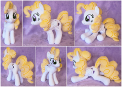 Size: 1499x1073 | Tagged: safe, artist:buttercupbabyppg, surprise, pegasus, pony, g1, g4, beanie (plushie), female, g1 to g4, generation leap, irl, lying down, mare, photo, plushie, prone, smiling, solo, wings