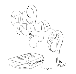 Size: 5676x5555 | Tagged: safe, artist:lavdraws, twilight sparkle, g4, absurd resolution, book, bookhorse, female, monochrome, sketch, solo