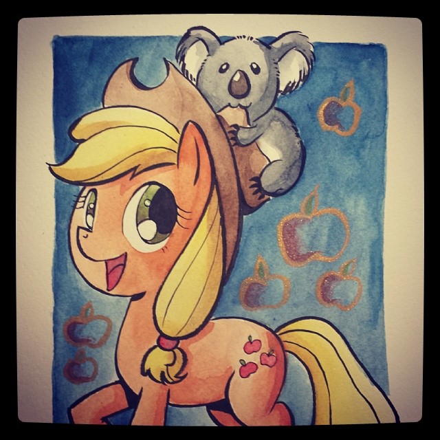 Safe Artist Agnesgarbowska Applejack Koala G