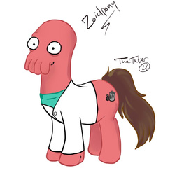 Size: 800x800 | Tagged: safe, artist:thetater, pony, crossover, futurama, male, ponified, solo, zoidberg