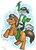 Size: 636x876 | Tagged: safe, artist:genesisw, doctor whooves, time turner, oc, earth pony, ferret, pony, g4, furry, traditional art