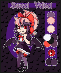 Size: 2053x2450 | Tagged: safe, artist:xwhitedreamsx, oc, oc only, oc:sweet velvet, bat pony, human, clothes, dress, high res, humanized, mary janes, reference, skirt, socks, solo