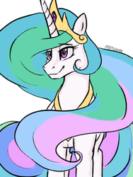 Size: 768x1024 | Tagged: safe, artist:mothpone, princess celestia, g4, female, solo