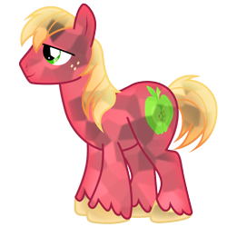 Size: 1000x1000 | Tagged: safe, artist:earthstar01, big macintosh, crystal pony, earth pony, pony, g4, crystallized, male, race swap, simple background, solo, stallion, transparent background