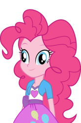 Size: 6175x9369 | Tagged: safe, artist:luckreza8, pinkie pie, equestria girls, g4, my little pony equestria girls: friendship games, .svg available, absurd resolution, clothes, derp, faic, female, inkscape, long hair, simple background, skirt, solo, transparent background, vector