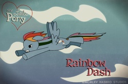 Size: 1138x751 | Tagged: safe, artist:powerson01, rainbow dash, g4, 1960s, 1965, 60s, female, solo, style emulation