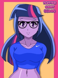 Size: 1920x2560 | Tagged: safe, artist:tonylixious, sci-twi, twilight sparkle, equestria girls, g4, belly button, colored pupils, female, midriff, solo