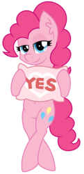 Size: 2000x4140 | Tagged: safe, artist:partylikeanartist, pinkie pie, bedroom eyes, female, pillow, simple background, solo, transparent background, yes, yes pillow