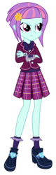 Size: 3000x9399 | Tagged: safe, artist:mixiepie, sunny flare, equestria girls, g4, my little pony equestria girls: friendship games, absurd resolution, bowtie, clothes, crossed arms, crystal prep academy, crystal prep academy uniform, crystal prep shadowbolts, female, paint tool sai, pleated skirt, school uniform, simple background, skirt, solo, transparent background, vector