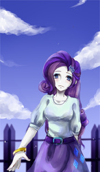 Size: 700x1200 | Tagged: dead source, safe, artist:xing, rarity, equestria girls, g4, female, pixiv, solo