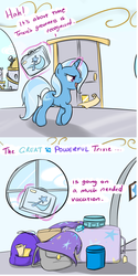 Size: 772x1540 | Tagged: safe, artist:theparagon, trixie, pony, unicorn, vocational death cruise, g4, door, female, luggage, mare, window