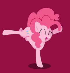 Size: 1445x1505 | Tagged: safe, artist:justdoitmarshall, pinkie pie, g4, dancing, female, lineless, solo