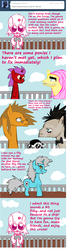 Size: 1056x3880 | Tagged: safe, doctor whooves, time turner, zebra, ask discorded whooves, vocational death cruise, g4, cutie pie, discord whooves, flutterguy, railing