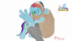 Size: 1280x720 | Tagged: safe, rainbow dash, fanfic:my little dashie, g4, painting