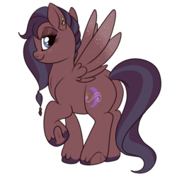 Size: 500x500 | Tagged: safe, artist:lulubell, oc, oc only, oc:breezy moon, pegasus, pony, butt, female, mare, plot, simple background, solo, transparent background