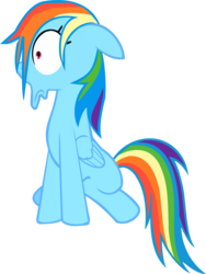 Size: 1590x2109 | Tagged: safe, artist:darkflame75, rainbow dash, g4, griffon the brush off, female, scared, simple background, solo, transparent background, vector