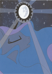 Size: 745x1053 | Tagged: safe, artist:lula-moon, princess luna, g4, female, solo