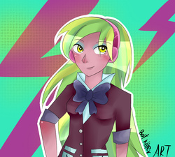 Size: 1000x900 | Tagged: safe, artist:zeekimcrystal, lemon zest, equestria girls, g4, my little pony equestria girls: friendship games, female, solo