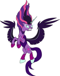 Size: 1170x1489 | Tagged: safe, artist:rexlupin, sci-twi, twilight sparkle, equestria girls, g4, my little pony equestria girls: friendship games, dark side, equestria girls ponified, female, midnight sparkle, older, ponified, simple background, solo, transparent background