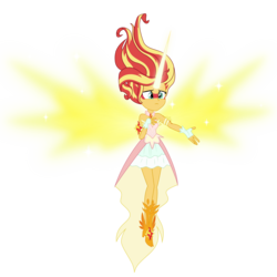 Size: 5120x5120 | Tagged: safe, artist:kmanalli, sunset shimmer, equestria girls, g4, my little pony equestria girls: friendship games, .svg available, absurd resolution, artificial wings, augmented, clothes, cute, daydream shimmer, dress, female, fingerless gloves, gloves, horn, magic, magic wings, offscreen character, shimmerbetes, simple background, skirt, solo, take my hand, transparent background, vector, wings