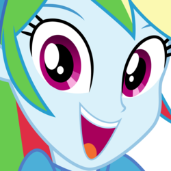 Size: 800x800 | Tagged: safe, rainbow dash, equestria girls, g4, close-up, cropped, faic, female, looking at you, open mouth, simple background, solo, transparent background, vector