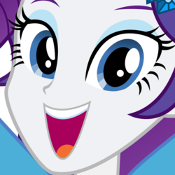 Size: 800x800 | Tagged: safe, rarity, equestria girls, g4, close-up, cropped, faic, female, looking at you, open mouth, simple background, solo, transparent background, vector