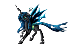 Size: 1024x683 | Tagged: safe, artist:ognevitsa, queen chrysalis, changeling, changeling queen, g4, female, simple background, solo, transparent background