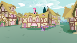 Size: 1920x1080 | Tagged: safe, pinkie pie, twilight sparkle, g4, ponyville