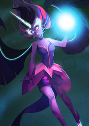 Size: 2480x3507 | Tagged: safe, artist:yuuabyss, sci-twi, twilight sparkle, equestria girls, g4, my little pony equestria girls: friendship games, female, high res, midnight sparkle, solo