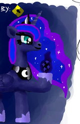 Size: 281x437 | Tagged: safe, artist:platinumdrop, princess luna, tantabus, g4, cropped, cutie mark, flockmod