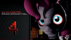 Size: 1191x670 | Tagged: safe, artist:danj16, pinkie pie, pony, robot, robot pony, g4, animatronic, animatronic pony, female, five nights at freddy's, solo