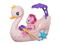 Size: 752x564 | Tagged: safe, pinkie pie, swan, g4, official, boat, brushable, female, irl, photo, toy